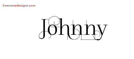 Decorated Name Tattoo Designs Johnny Free Lettering - Free Name Designs
