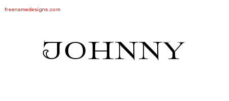 Flourishes Name Tattoo Designs Johnny Printable