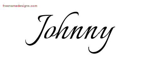 Calligraphic Name Tattoo Designs Johnny Free Graphic