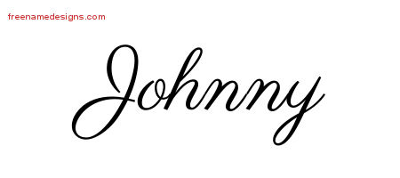 Classic Name Tattoo Designs Johnny Printable