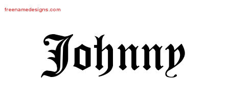 Blackletter Name Tattoo Designs Johnny Graphic Download