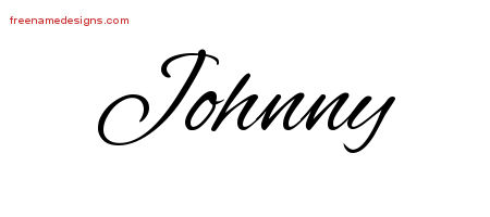 Cursive Name Tattoo Designs Johnny Free Graphic