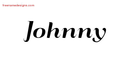 Art Deco Name Tattoo Designs Johnny Graphic Download