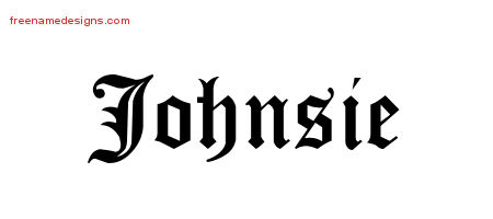 Blackletter Name Tattoo Designs Johnsie Graphic Download