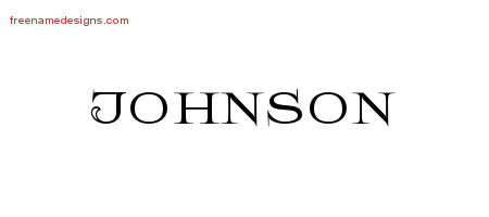 Flourishes Name Tattoo Designs Johnson Graphic Download