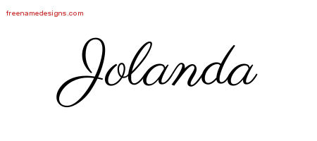 Classic Name Tattoo Designs Jolanda Graphic Download
