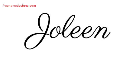 Classic Name Tattoo Designs Joleen Graphic Download