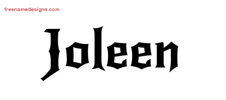 Gothic Name Tattoo Designs Joleen Free Graphic