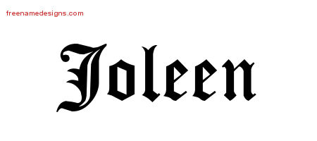Blackletter Name Tattoo Designs Joleen Graphic Download