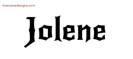 Gothic Name Tattoo Designs Jolene Free Graphic