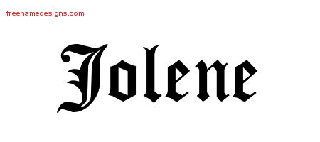 Blackletter Name Tattoo Designs Jolene Graphic Download