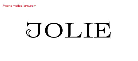 Flourishes Name Tattoo Designs Jolie Printable