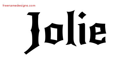 Gothic Name Tattoo Designs Jolie Free Graphic