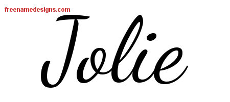 Lively Script Name Tattoo Designs Jolie Free Printout
