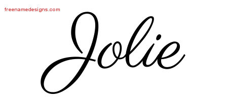 Classic Name Tattoo Designs Jolie Graphic Download