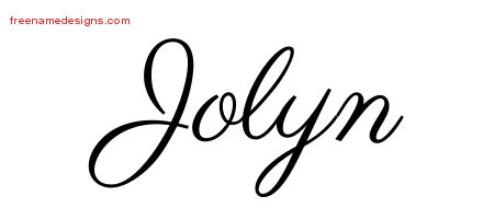 Classic Name Tattoo Designs Jolyn Graphic Download