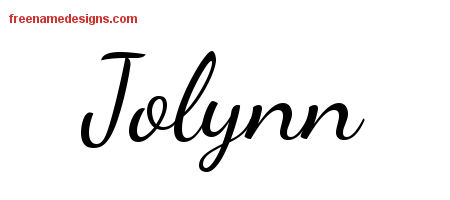 Lively Script Name Tattoo Designs Jolynn Free Printout