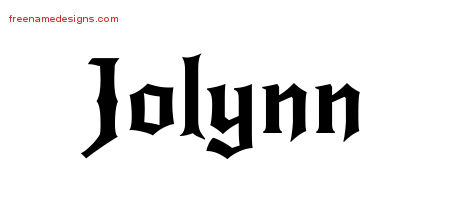 Gothic Name Tattoo Designs Jolynn Free Graphic