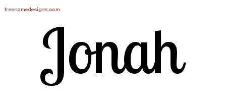 Handwritten Name Tattoo Designs Jonah Free Printout