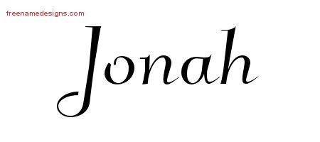 Elegant Name Tattoo Designs Jonah Download Free