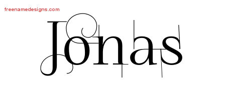 Decorated Name Tattoo Designs Jonas Free Lettering