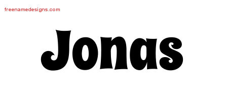 Groovy Name Tattoo Designs Jonas Free