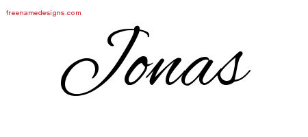 Cursive Name Tattoo Designs Jonas Free Graphic