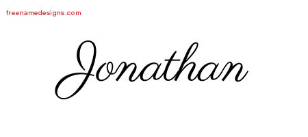 Classic Name Tattoo Designs Jonathan Printable