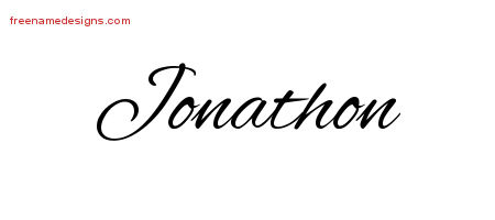 Cursive Name Tattoo Designs Jonathon Free Graphic
