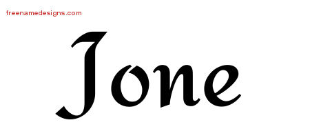 Calligraphic Stylish Name Tattoo Designs Jone Download Free