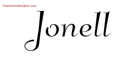 Elegant Name Tattoo Designs Jonell Free Graphic