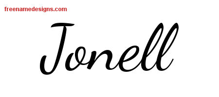 Lively Script Name Tattoo Designs Jonell Free Printout