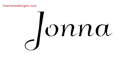 Elegant Name Tattoo Designs Jonna Free Graphic