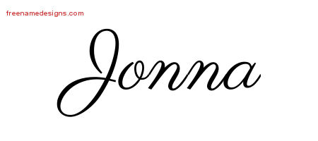 Classic Name Tattoo Designs Jonna Graphic Download