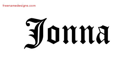 Blackletter Name Tattoo Designs Jonna Graphic Download