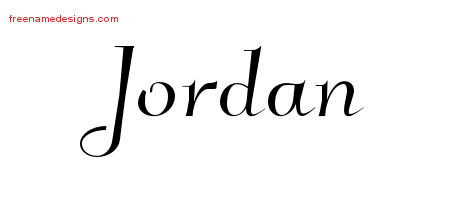 Elegant Name Tattoo Designs Jordan Free Graphic