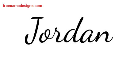 Lively Script Name Tattoo Designs Jordan Free Download