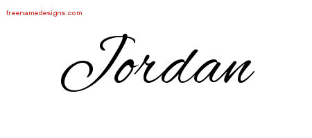 Cursive Name Tattoo Designs Jordan Free Graphic