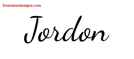 Lively Script Name Tattoo Designs Jordon Free Download