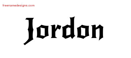 Gothic Name Tattoo Designs Jordon Download Free