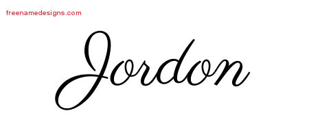 Classic Name Tattoo Designs Jordon Printable