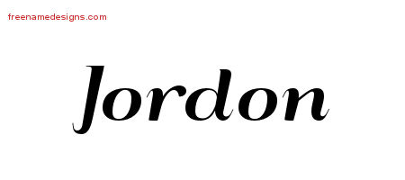 Art Deco Name Tattoo Designs Jordon Graphic Download