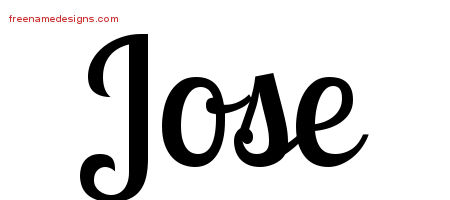 Handwritten Name Tattoo Designs Jose Free Printout