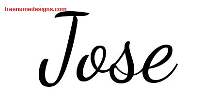 Lively Script Name Tattoo Designs Jose Free Printout