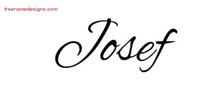Cursive Name Tattoo Designs Josef Free Graphic