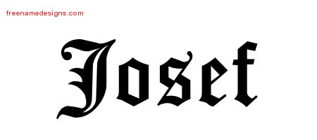 Blackletter Name Tattoo Designs Josef Printable