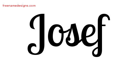 Handwritten Name Tattoo Designs Josef Free Printout