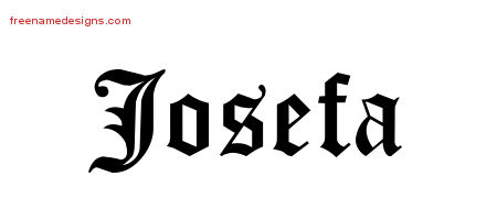 Blackletter Name Tattoo Designs Josefa Graphic Download
