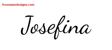 Lively Script Name Tattoo Designs Josefina Free Printout