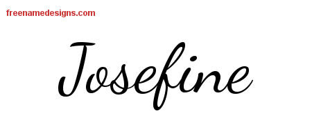 Lively Script Name Tattoo Designs Josefine Free Printout